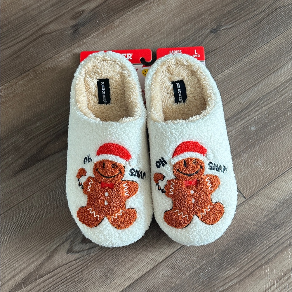 Gingerbread Man Ladies Slippers